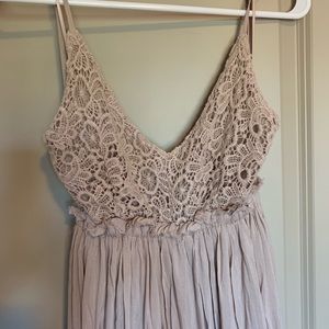 Taupe Backless Maxi Dress